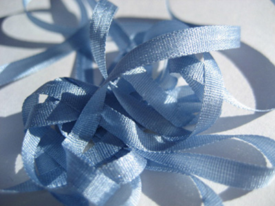 YLI Silk Ribbon, 4mm — 126 (medium blue) MAIN