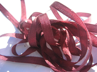 YLI Silk Ribbon, 4mm — 130 (burgundy) MAIN