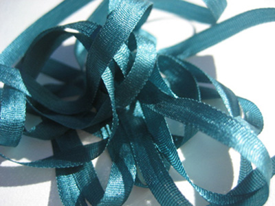 YLI Silk Ribbon, 4mm — 134 (dark teal) MAIN