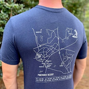 Ahead - Pinehurst Course History Map Tee SWATCH