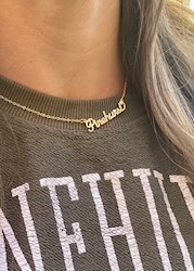 Maya J - Custom Pinehurst Script Necklace THUMBNAIL