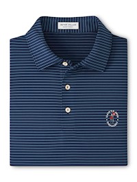 Men's 2020 U.S. Open Peter Millar Red Logo Jubilee Stripe Polo