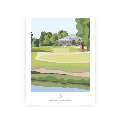 Print of pinehurst no. 8 golf course clubhouse THUMBNAIL
