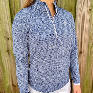Zero Restriction - Ladies' Shae Zip Mock Pullover - Storm SWATCH