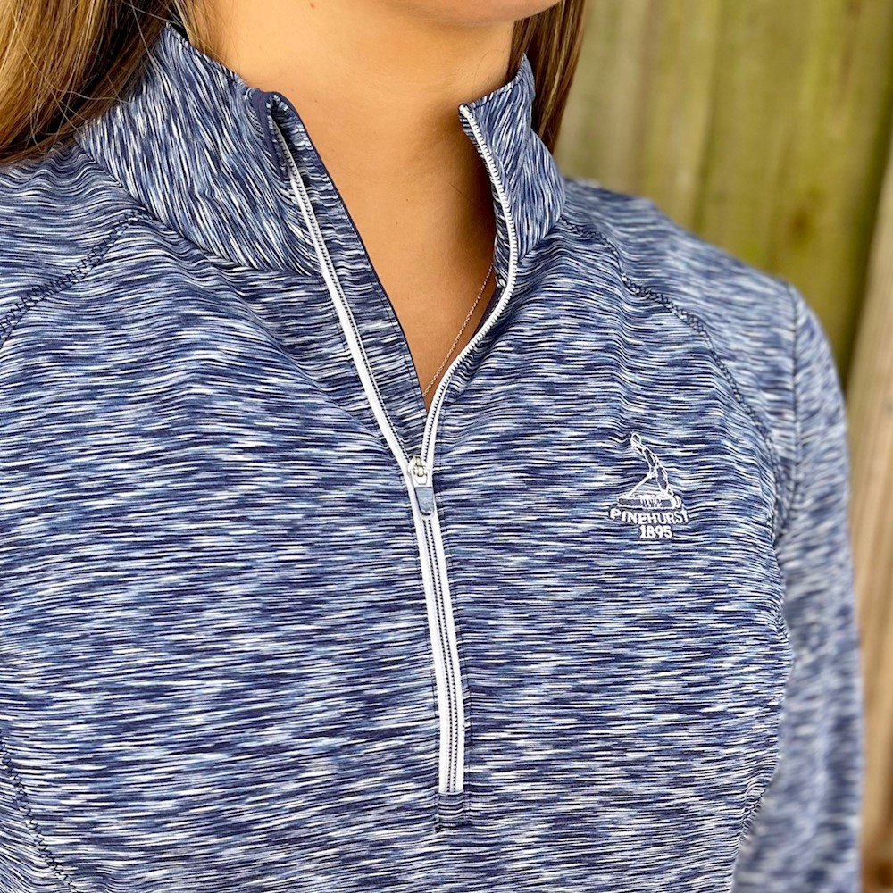 Zero Restriction - Ladies' Shae Zip Mock Pullover - Storm LARGE