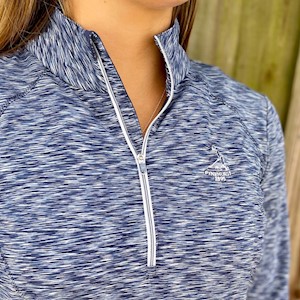 Zero Restriction - Ladies' Shae Zip Mock Pullover - Storm SWATCH