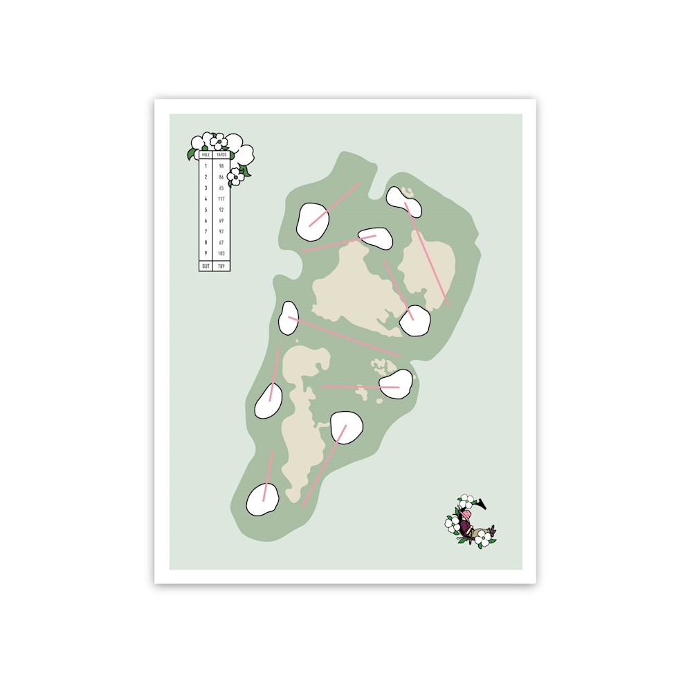 2023 Spring Cradle Lie & Loft Course Layout Giclee Print 11x14 LARGE