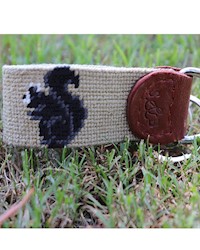Smathers and Branson- Fox Squirrel Needlepoint key Fob THUMBNAIL