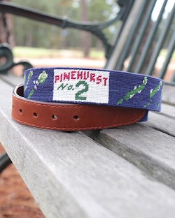 Smathers and Branson No. 2 Needlepoint Course Map Belt LARGE