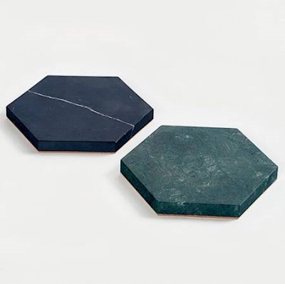 Hexagon Marble Trivets THUMBNAIL