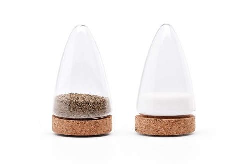 Cork and Glass Salt and Pepper Set~ Boeien THUMBNAIL