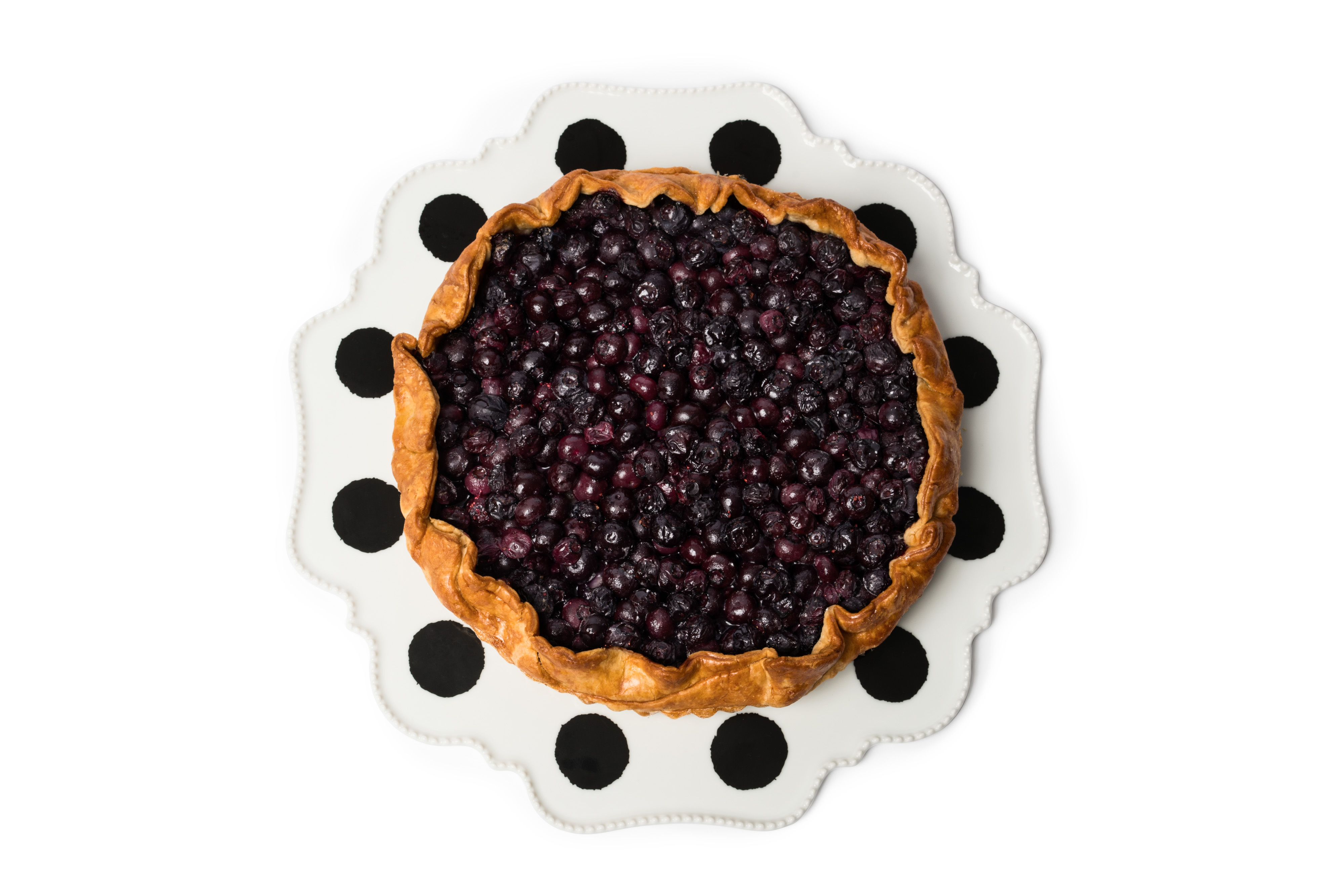 Black Dots Cake Plate THUMBNAIL