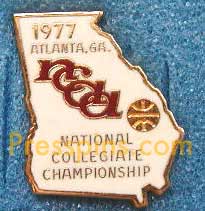 1977 NCAA Final Four Press Pin (Atlanta) MAIN