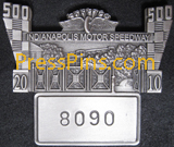 2010 Silver Indianapolis 500 Pit Badge MAIN
