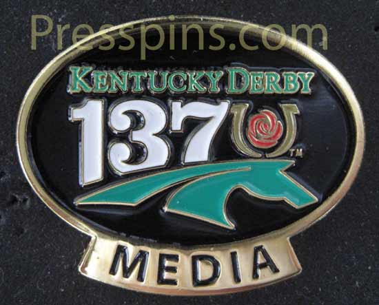 2011 Kentucky Derby Media Pin THUMBNAIL