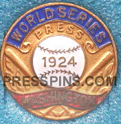1924 Washington Senators World Series Press Pin MAIN