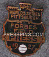 1927 Pittsburgh Pirates World Series Press Pin MAIN