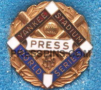 1939 New York Yankees World Series Press Pin MAIN