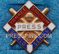 1941 New York Yankees World Series Press Pin MAIN