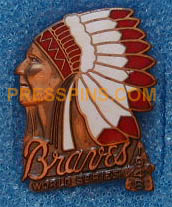 1948 Boston Braves World Series Press Pin MAIN