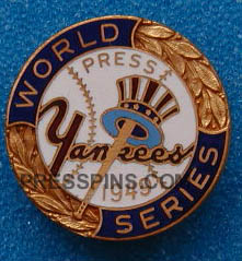 1949 New York Yankees World Series Press Pin MAIN