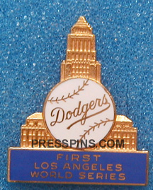 1959 Los Angeles Dodgers World Series Press Pin MAIN
