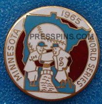 1965 Minnesota Twins World Series Press Pin MAIN