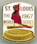 1967 St. Louis Cardinals World Series Press Pin MAIN