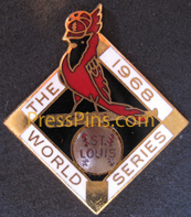 1968 St. Louis Cardinals World Series Press Pin MAIN