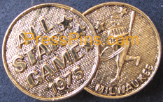 1975 Milwaukee All-Star Press Pin MAIN