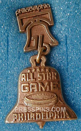 1976 Philadelphia All-Star Press Pin MAIN