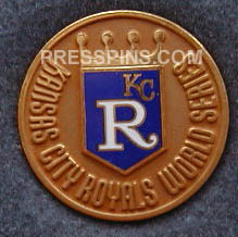 1980 Kansas City Royals World Series Press Pin MAIN