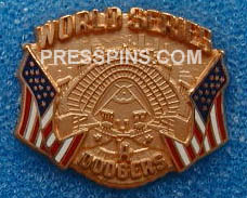 1981 Los Angeles Dodgers World series Press Pin MAIN