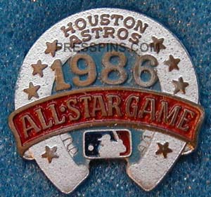 1986 Houston All-Star Press Pin MAIN