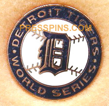 1987 Detroit Tigers World Series Phantom Press Pin MAIN