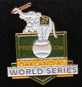 1989 Oakland A's World Series Press Pin MAIN