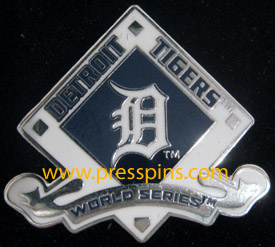 2012 Detroit Tigers World Series Press Pin MAIN