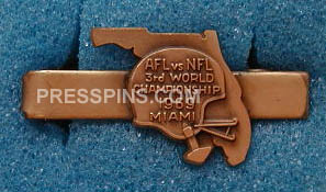 1969 Super Bowl III Press Pin (Tie-bar) MAIN