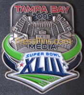 2009 Super Bowl XLIII Media Pin MAIN