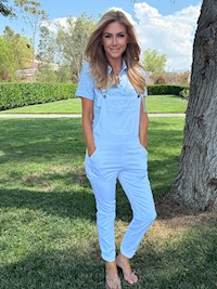 Ladies White Overalls MAIN