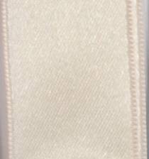 Wired Double Face Satin Ribbon - Ivory LARGE