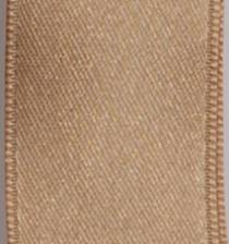 Wired Double Face Satin Ribbon - Camel LARGE