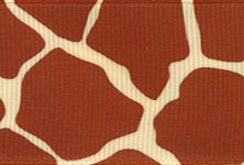 Giraffe Print Ribbon (Grosgrain) - Natural THUMBNAIL