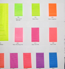 Neon Grosgrain Ribbon - Sample Card LARGE