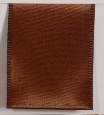 Wired Single Face Satin Ribbon - Brown LARGE