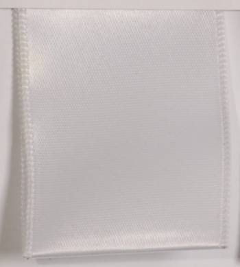 Wired Single Face Satin Ribbon - White LARGE