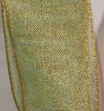 Wired Ribbon | Luxor Wired Metallic Ribbon - Green LARGE