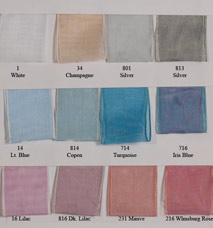 Four Seasons Wired Sheer Ribbon   -  Sample card LARGE