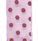 Polka Dot Ribbon - Pink / Brown THUMBNAIL