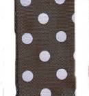 Polka Dot Ribbon - Espresso / Pink THUMBNAIL